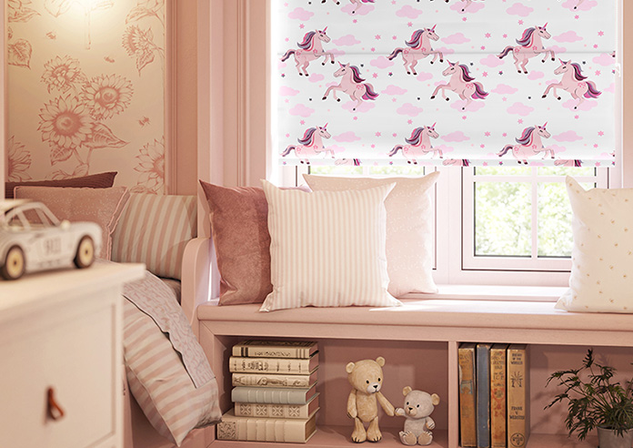 Unicorn Magic, Pink - Roman Blind - Image 5